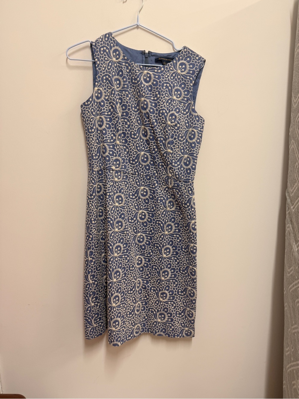 Brooks Brothers Blue and White Floral Midi Dress